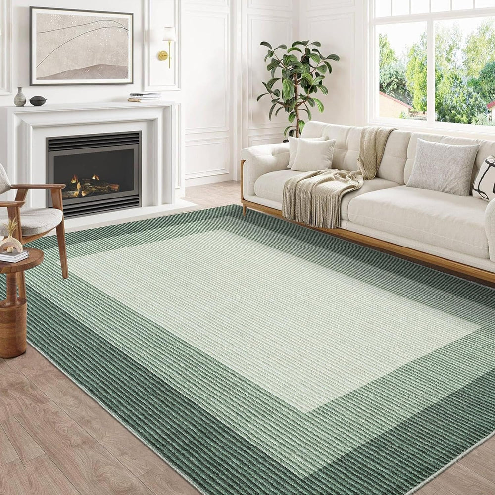 GarveeHome Area Rugs 9x12 Living Room Rug, Modern Bordered Machine Washable R...