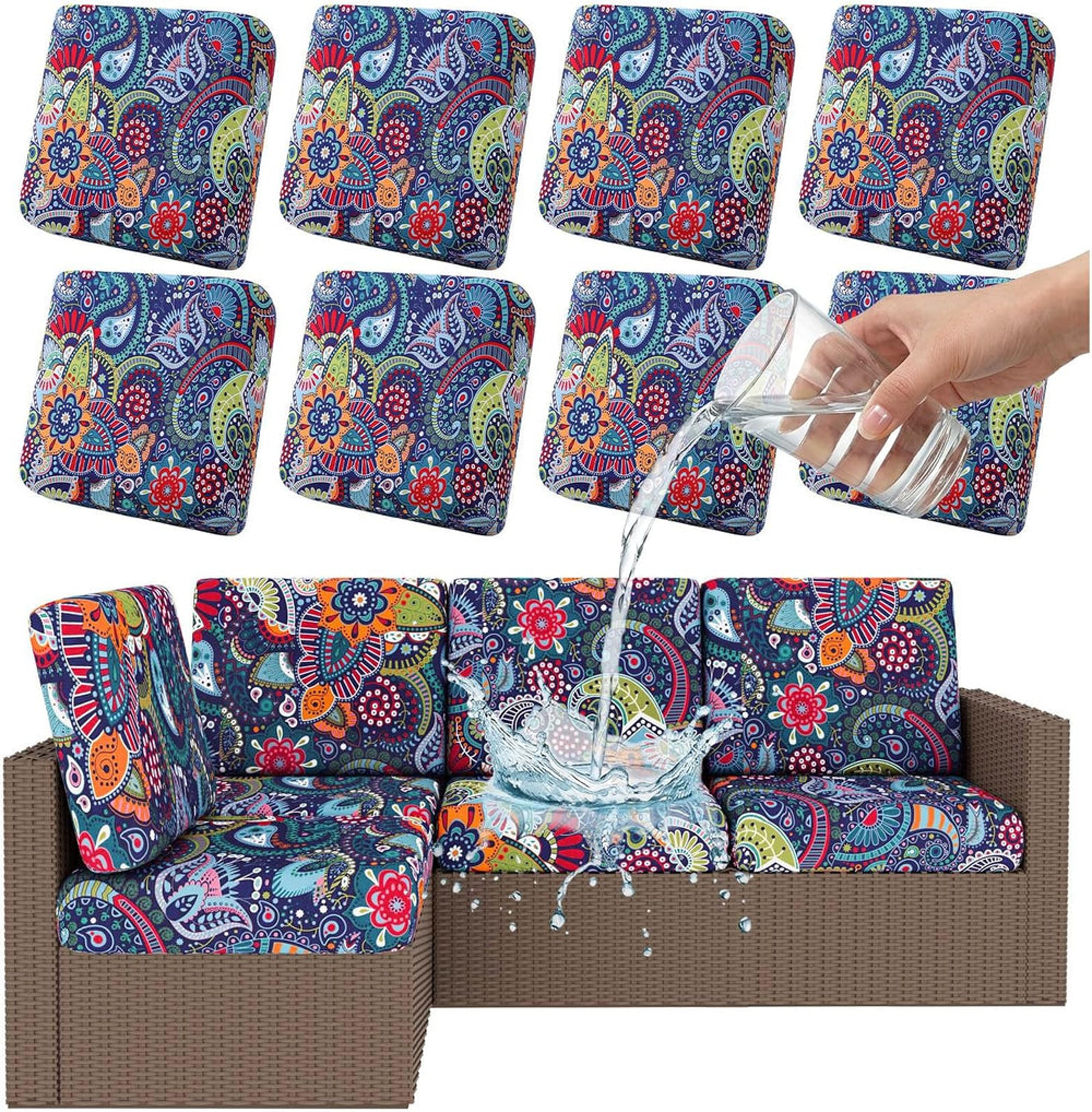 Smiry Waterproof Patio Cushion Covers, Stretch Outdoor Furniture Covers