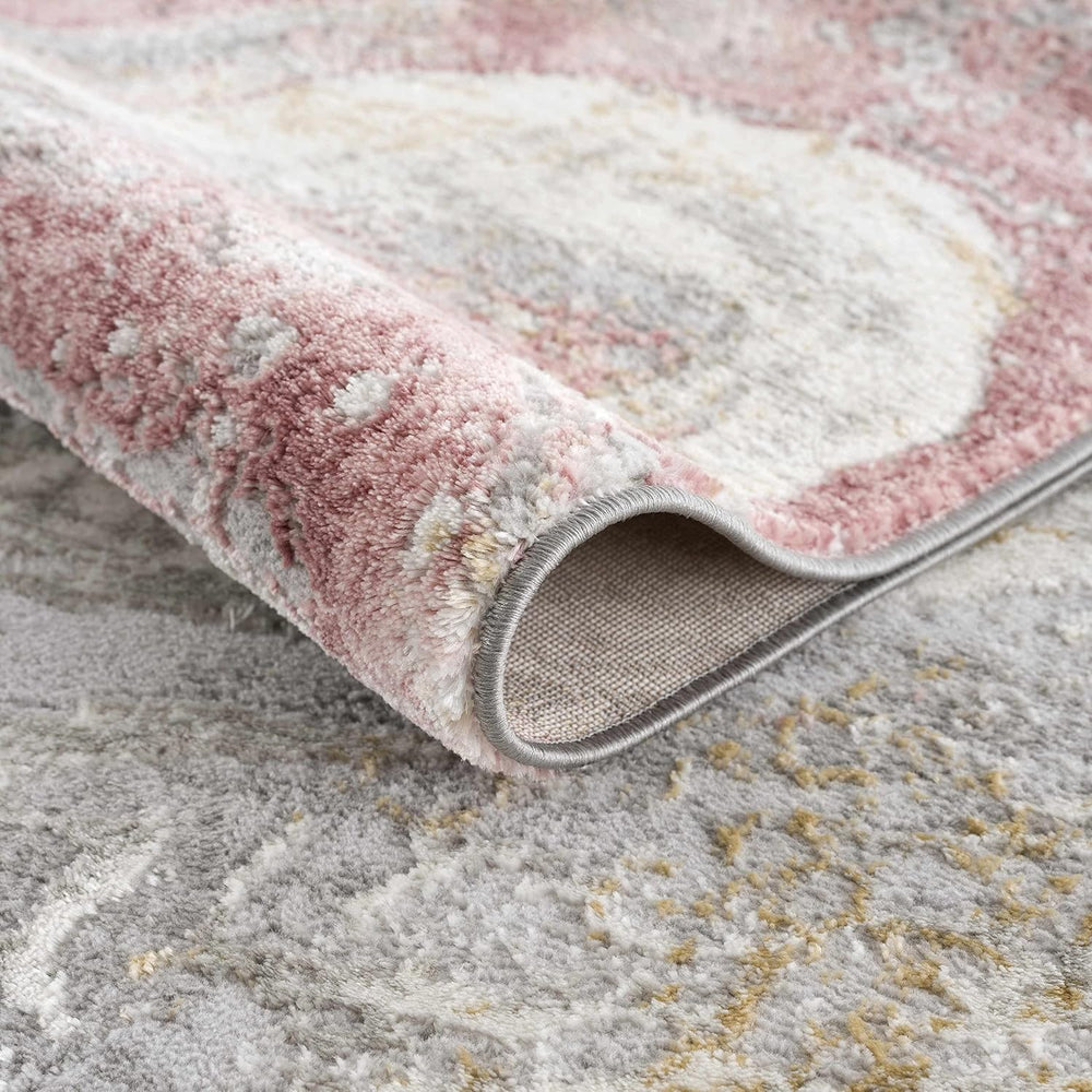 Hauteloom Malmesbury Modern Abstract Bedroom Living Room Area Rug - Marble Sw...