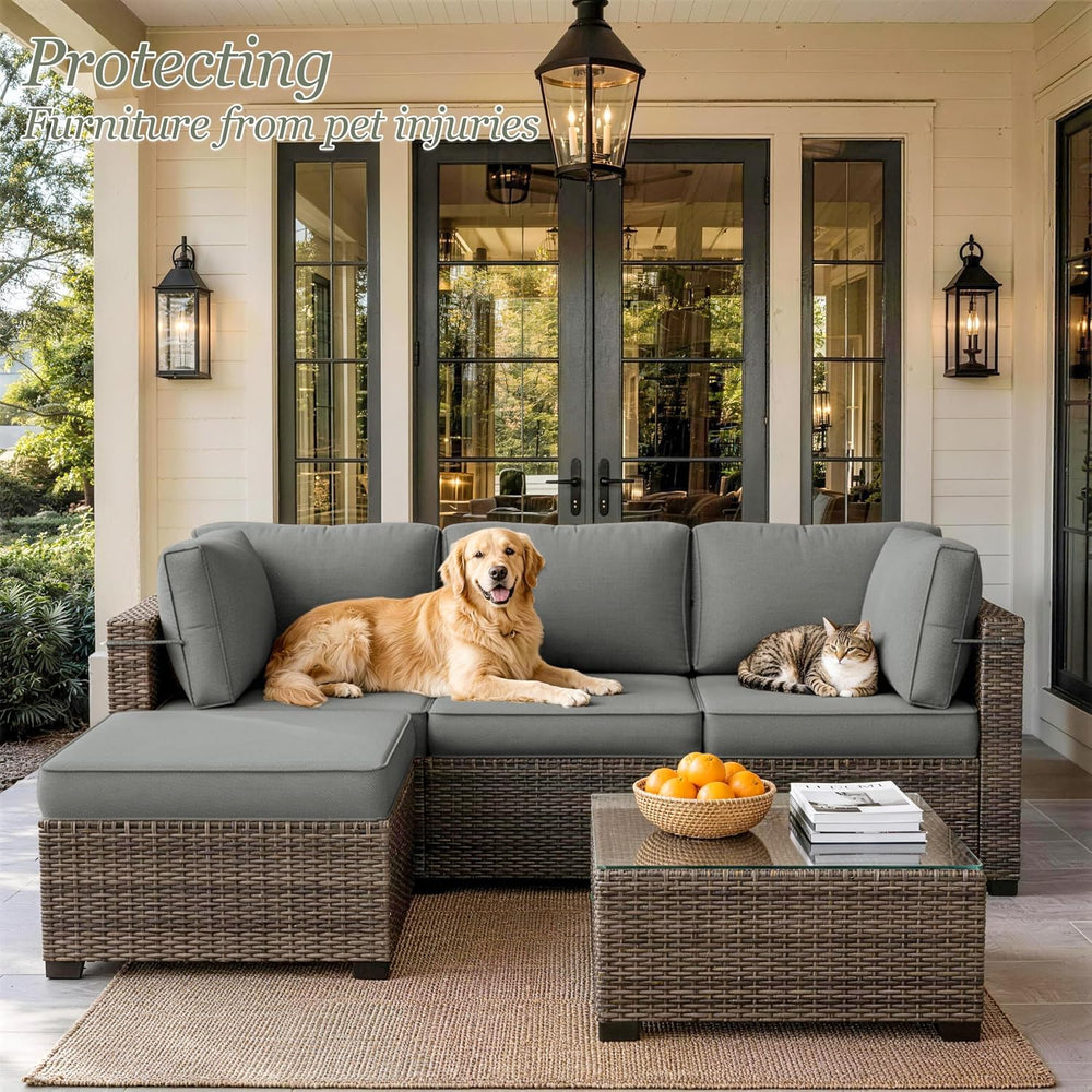 9 Pcs Outdoor Patio Cushions Covers Replacement Sets, Covers Only