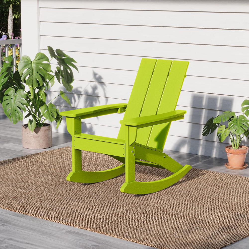 Costaelm Outdoor Adirondack Chair, All Weather Resistant Lawn Chairs Balcony ...