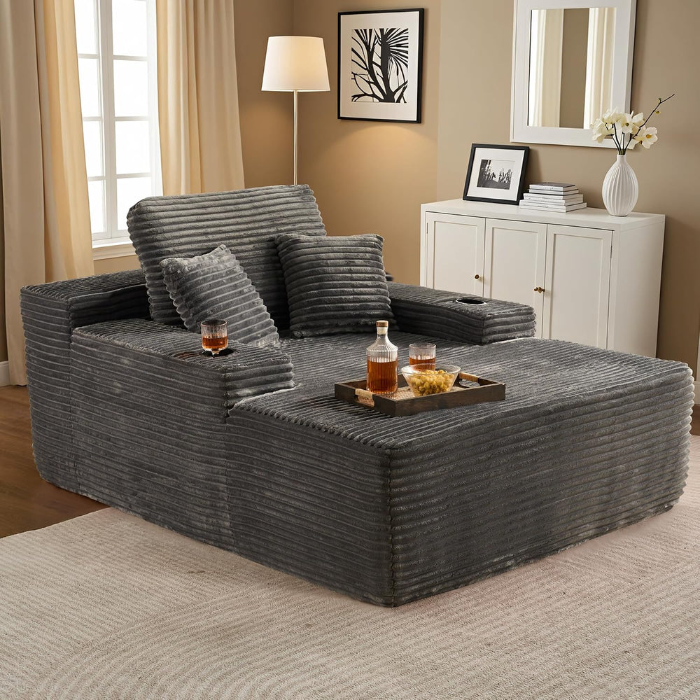 ovios 67'' Chaise Lounge Chair Indoor, Oversized Upholstered Boneless...