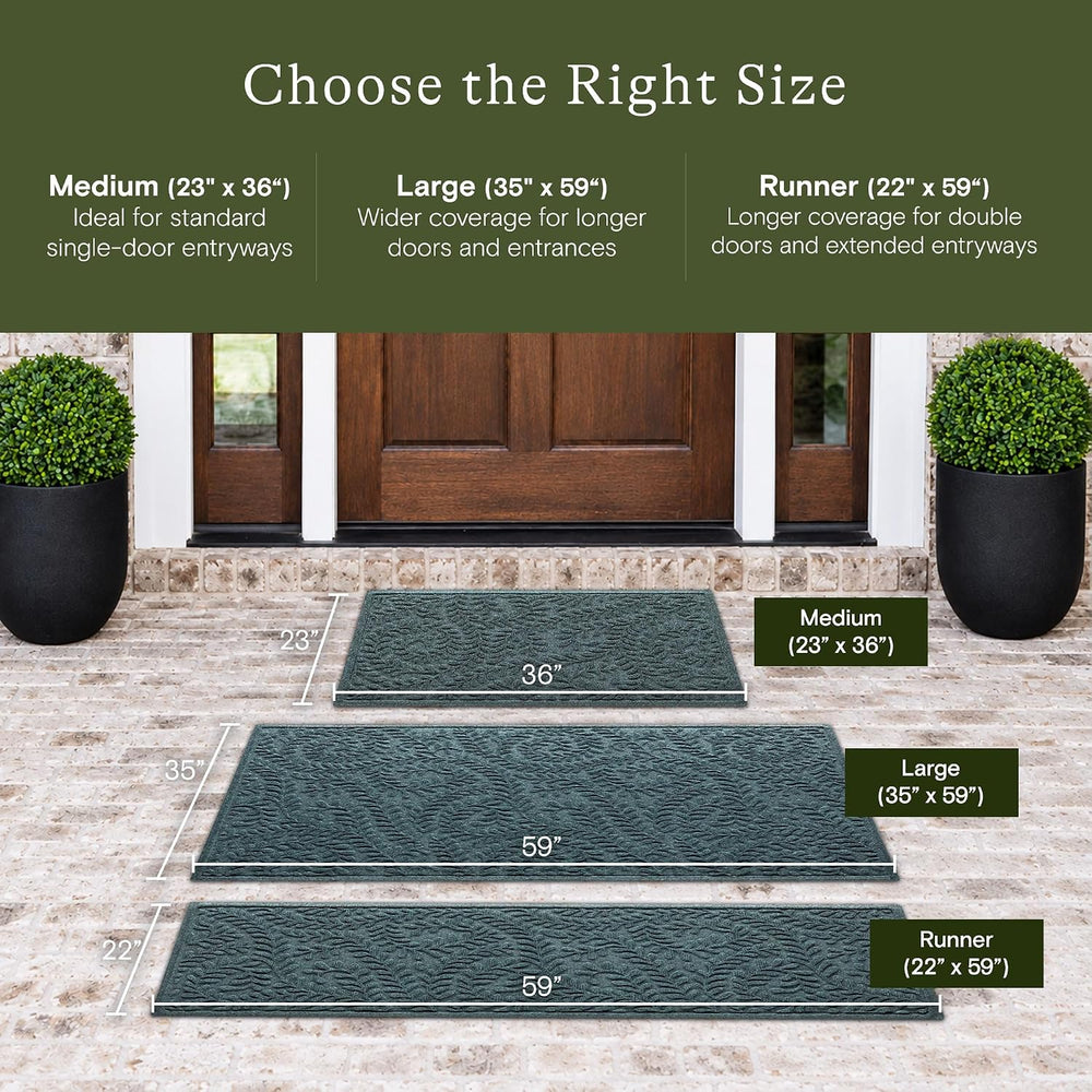 WaterHog Boxwood Front Door Mat Indoor Outdoor Entrance, All-Weather Mats