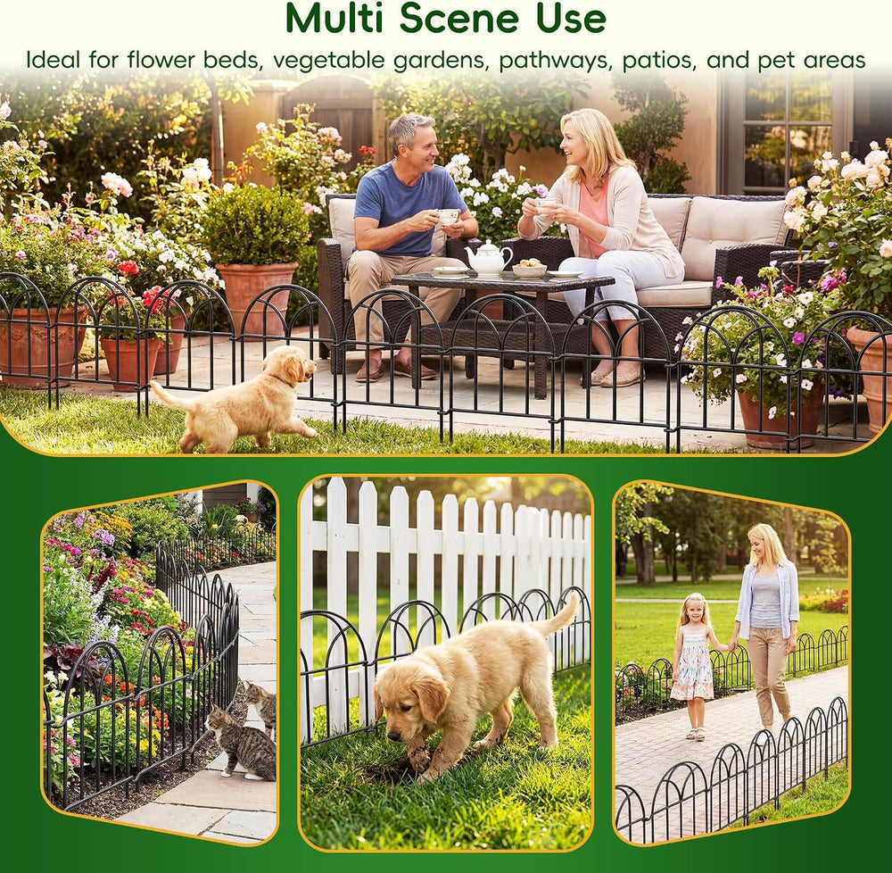 19 Pack 20.58ft x 17in (H) Garden Fence Panels - No Dig Garden Fence Animal B...