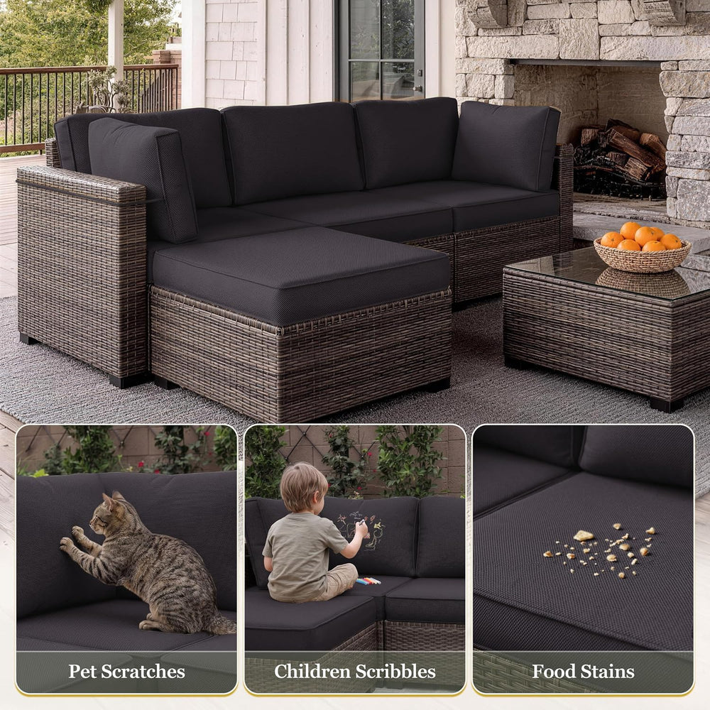 9 Pcs Outdoor Patio Cushions Covers Replacement Sets, Covers Only