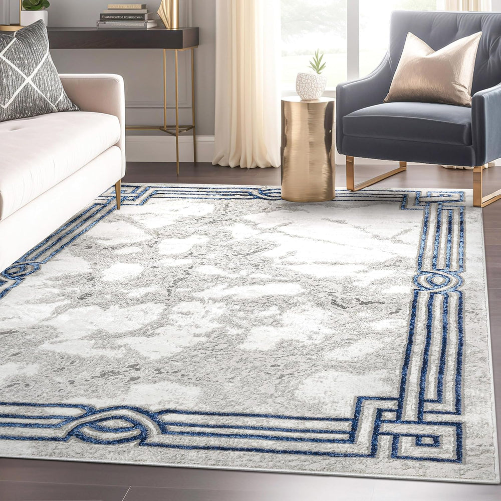 Well Woven Lezlee Abstract Modern 7'10" x 9'10" Area Rug - ...