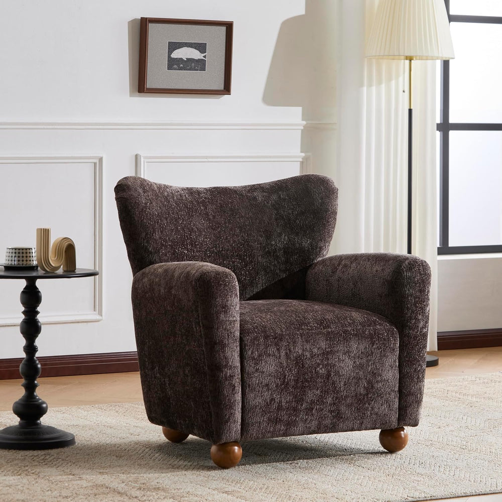 Christopher Knight Home Lindy Wingback Accent Chair, Upholstered Armchair wit...