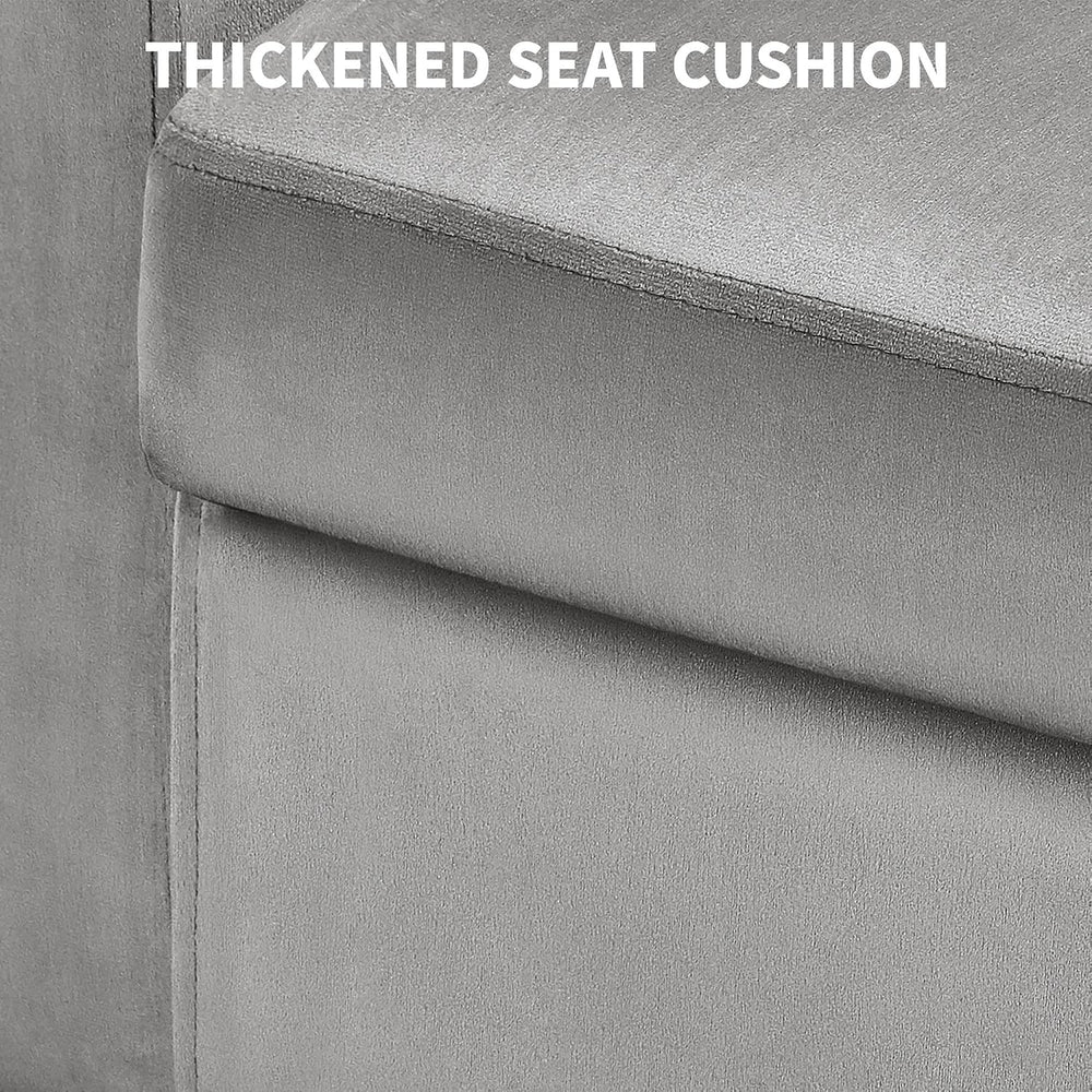 Yaheetech Barrel Accent Chair, Upholstered Modern Armchair, Gray