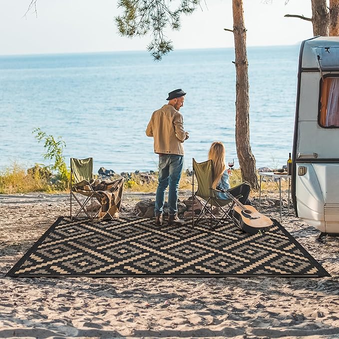 GENIMO Outdoor Rug for Patio Clearance, 6'x9' Waterproof Camping Mat,...