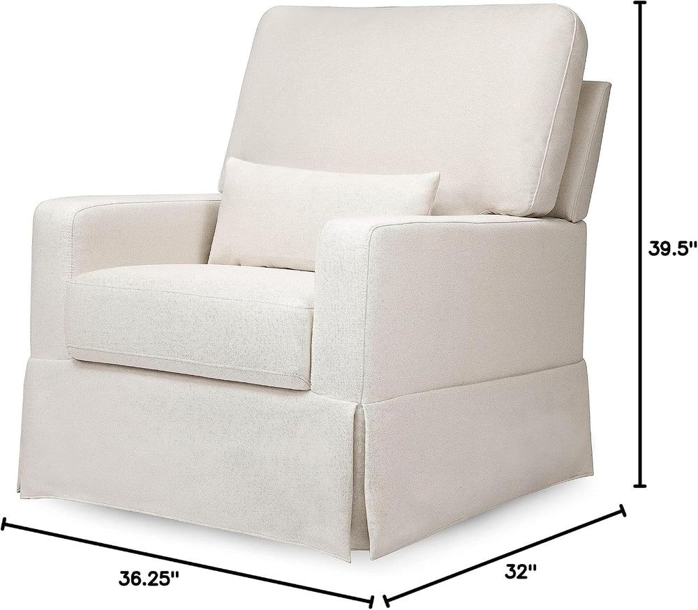 Namesake Crawford Pillowback Comfort Swivel Glider in Performance Cream Eco-W...