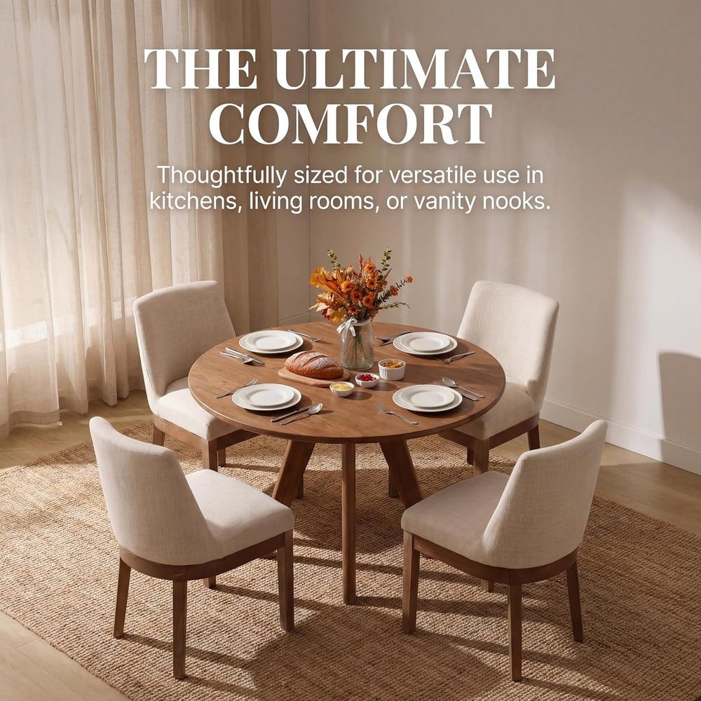RIVOVA Upholstered Dining Chairs Set of 6, Modern Wooden Dining Room Chair Li...