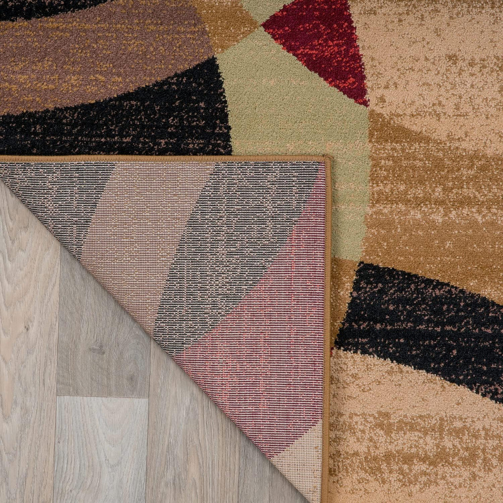 Rugshop Abstract Circles Contemporary High Traffic Area Rug Multi 9' x 12...