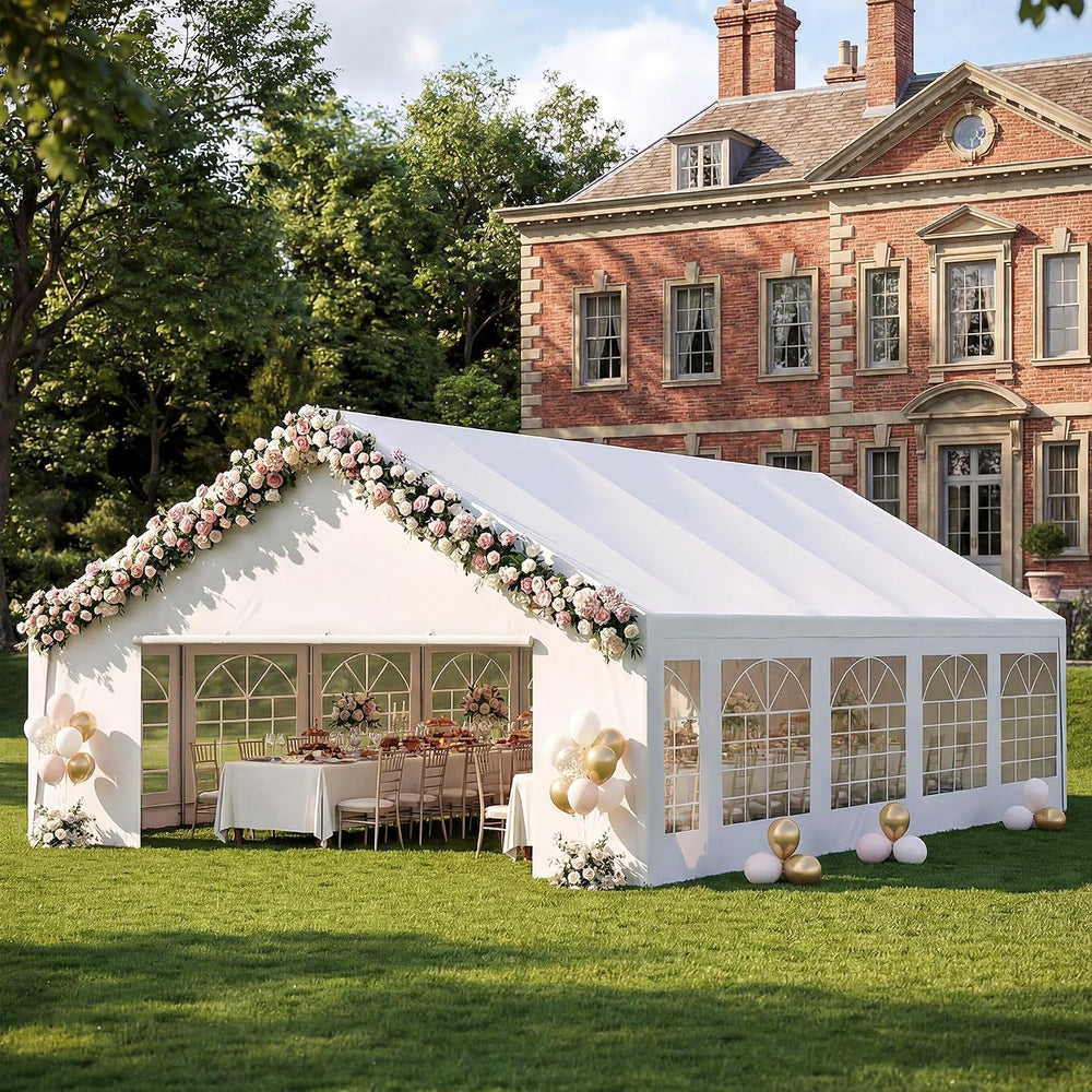 LAUSAINT HOME 20x30 Party Tent, Heavy Duty Waterproof Canopy with Removable S...