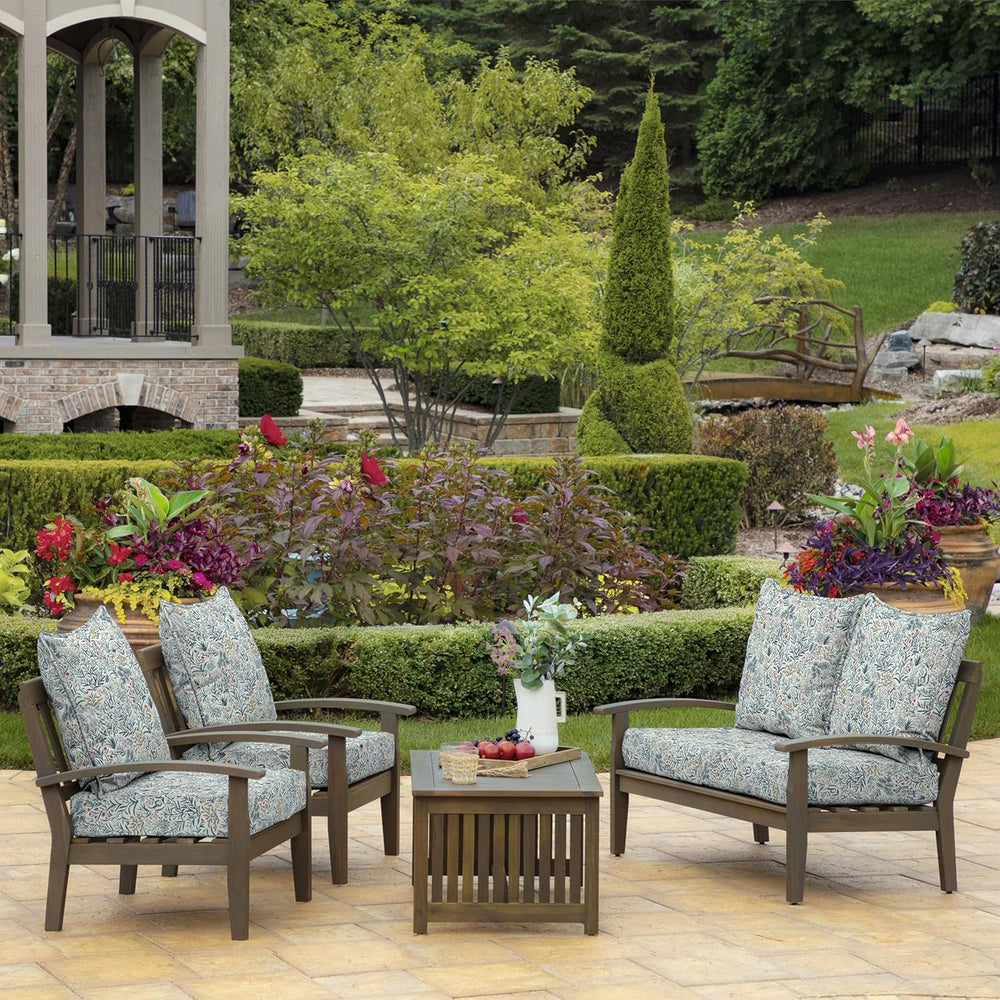 Arden Outdoor Deep Seat Cushion Set, 2-Pack, 22x24, Pistachio Botanical