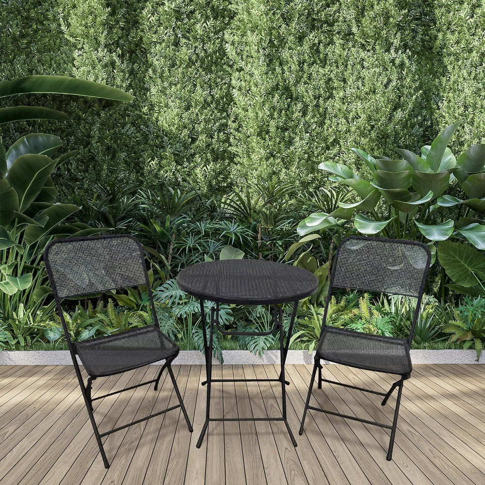 Four Seasons Courtyard Padova 3 Piece Bistro Outdoor Backyard Dining Set with...
