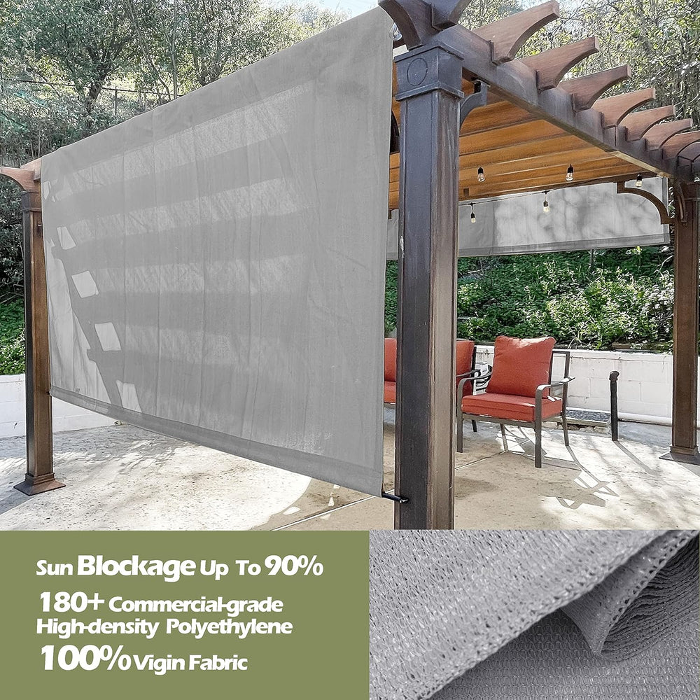Universal Pergola Replacement Canopy Shade Cover with Breathable HDPE Fabric ...