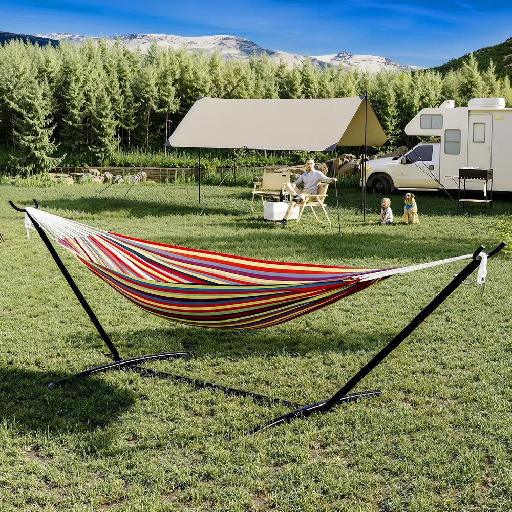 GarveeLife Instant-Setup 2-Person Hammock with Reinforced Steel Frame – Porta...