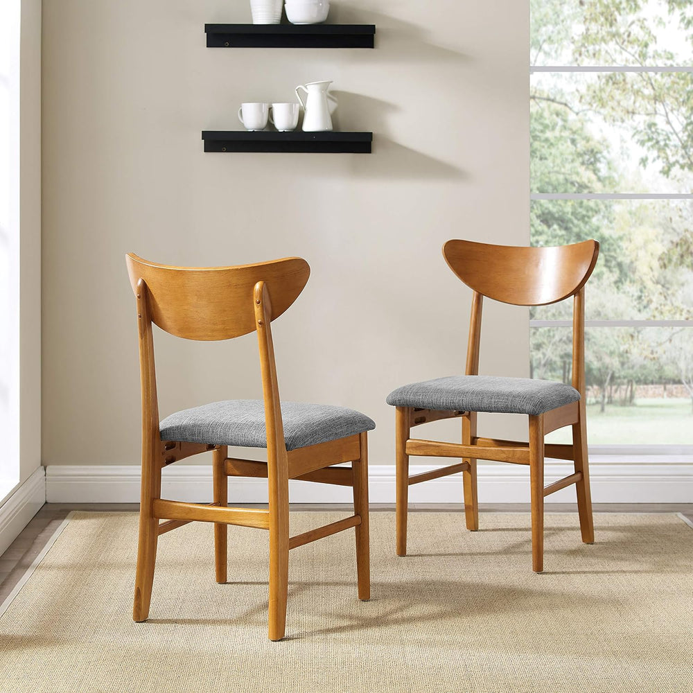 Crosley Furniture Landon 5-Piece Mid Century Round Dining Table Set for 4, Acorn