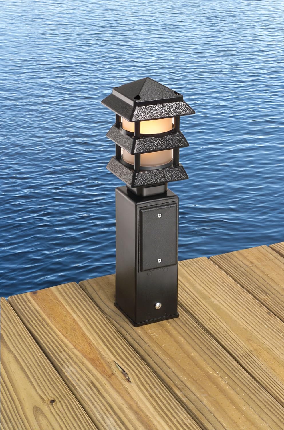 Arlington Industries GPD9B Gard-N-Post Outdoor Deck-Mount Light Post for Outl...
