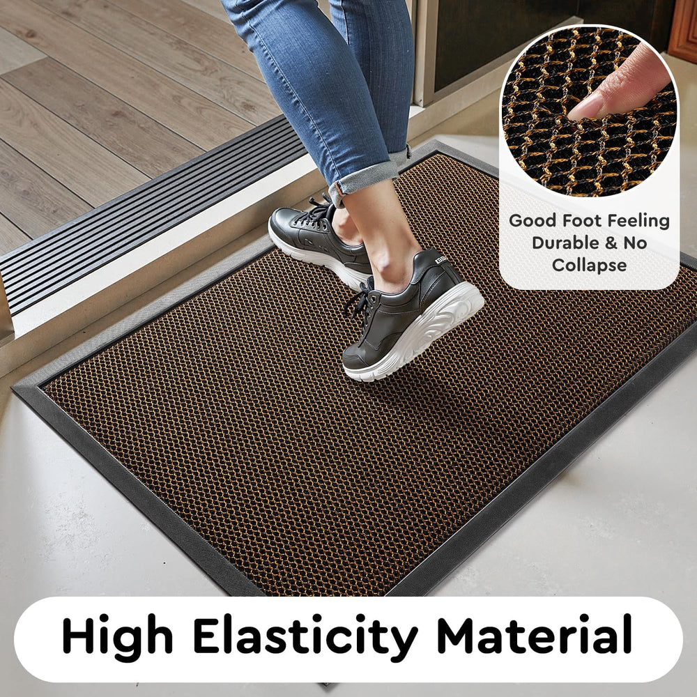 Front Door-Mat Outside Entrance 24"x36" Doormat Non Slip Dirt Trapp...