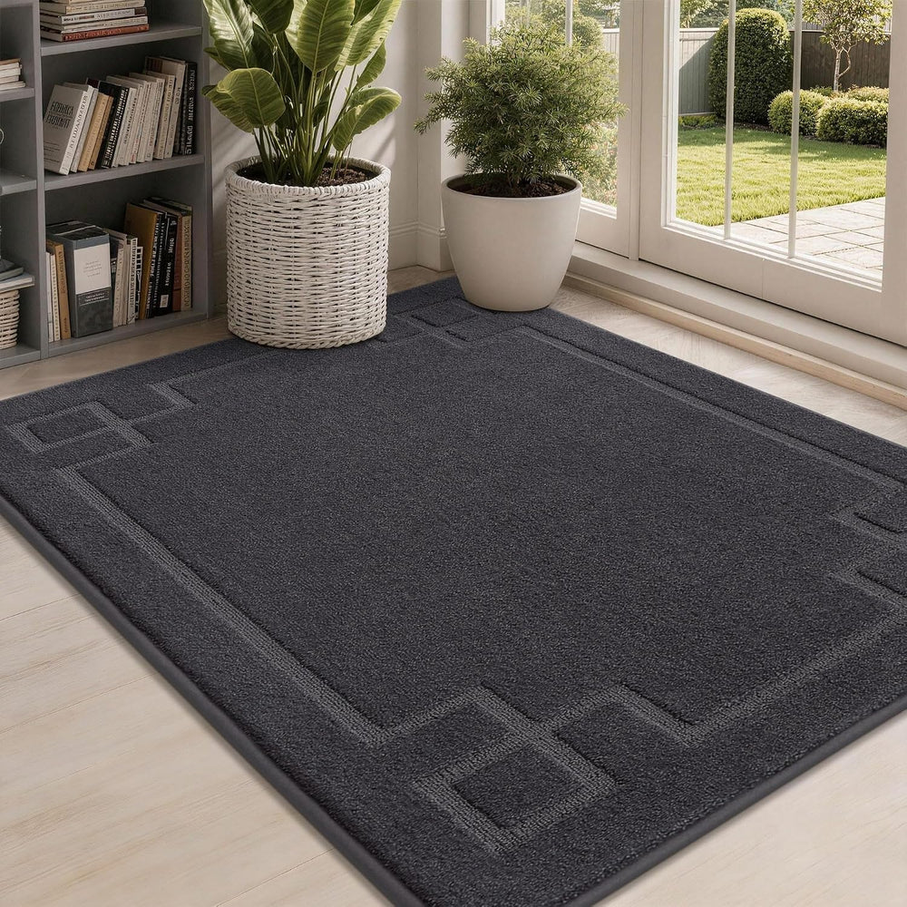 BEQHAUSE Door Mat 32" x 48", Non-Slip Door Mats Indoor Washable, Da...