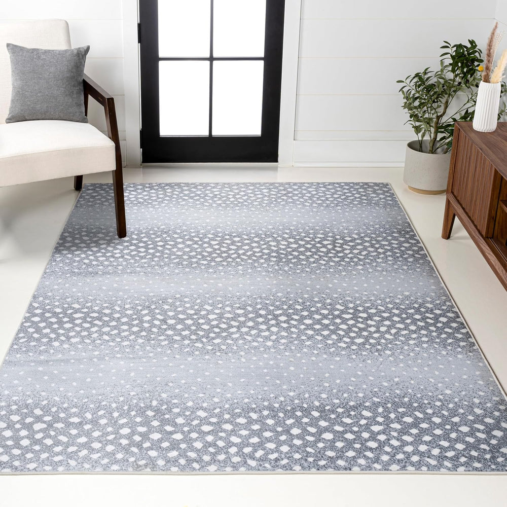 JONATHAN Y Antelope Modern Light Gray/Cream Indoor Area Rug, 8x10, Animal Pri...