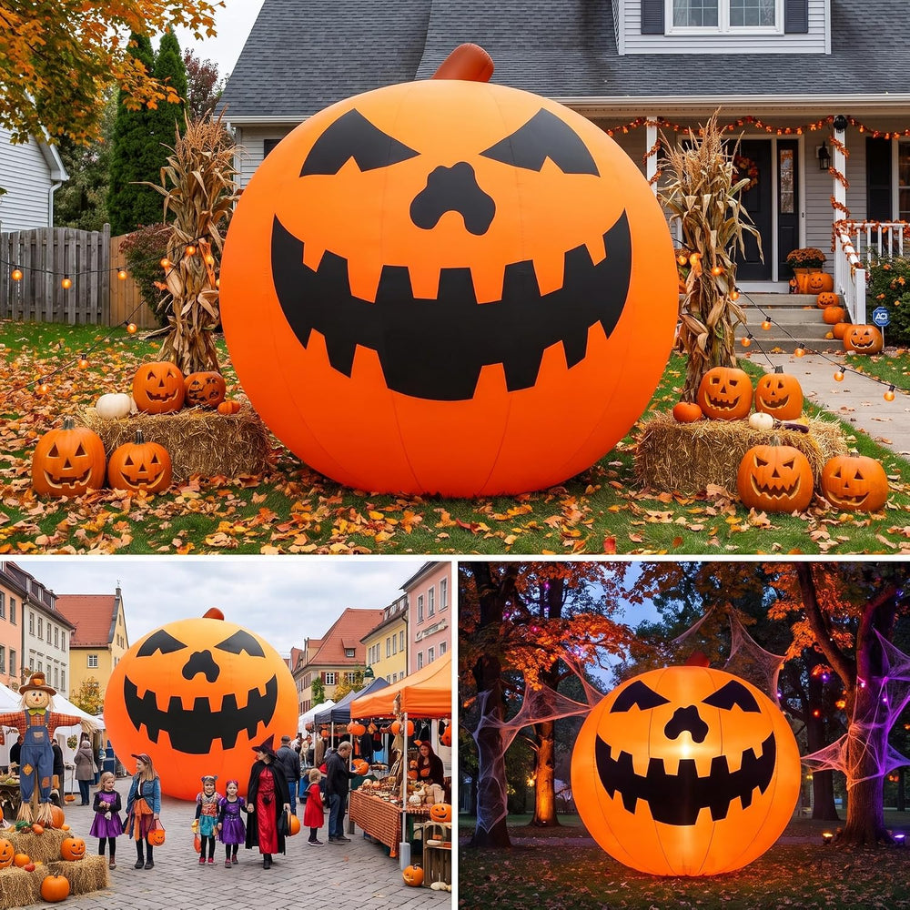 Giant 27Ft Halloween Inflatables Pumpkin Decorations with Blower