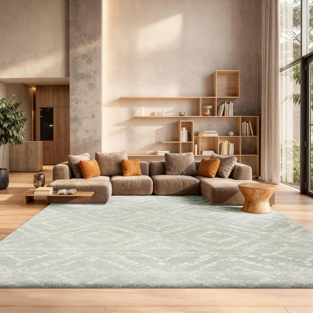SAFAVIEH Adirondack Collection Area Rug - 6' x 9', Green & Ivory,...