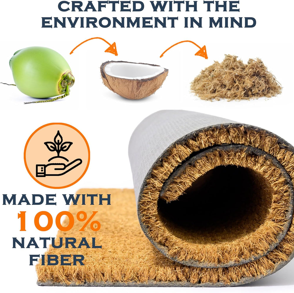 Blank Doormat Coir 30x17 Inch for Screen Printing, Welcome Mat Porch 10pk