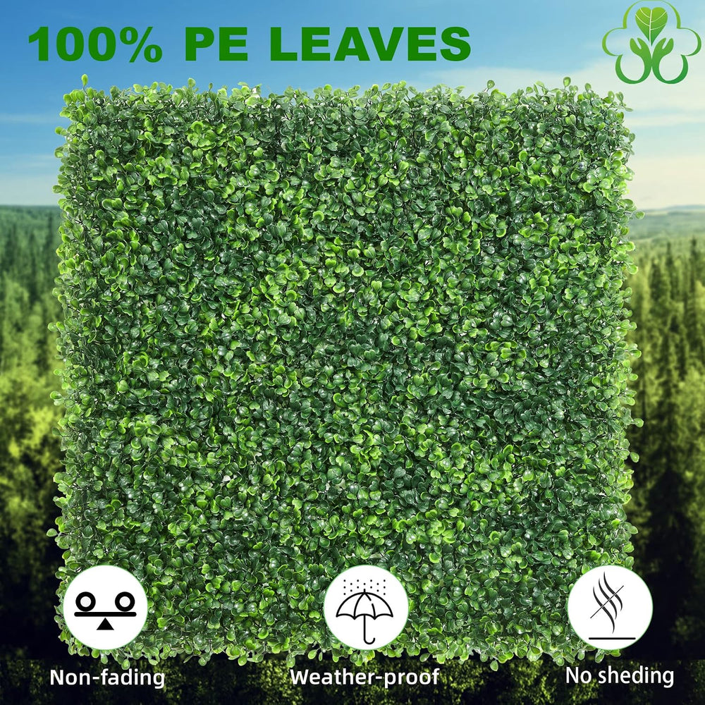 KASZOO 24 Pack 20"x20" Grass Wall Panels - Artificial Boxwood Panel...