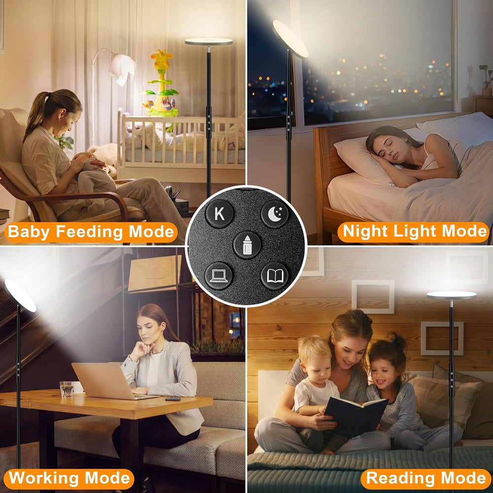 LED Floor Lamp, Bright 36W 3600LM Standing Lamp 350W Equivalent with Remote &...