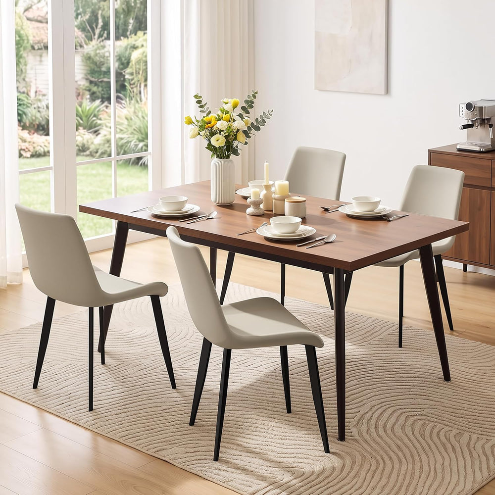 Modern Dining Chairs Set of 4, PU Leather Dining Room Chairs, Upholstered Kit...
