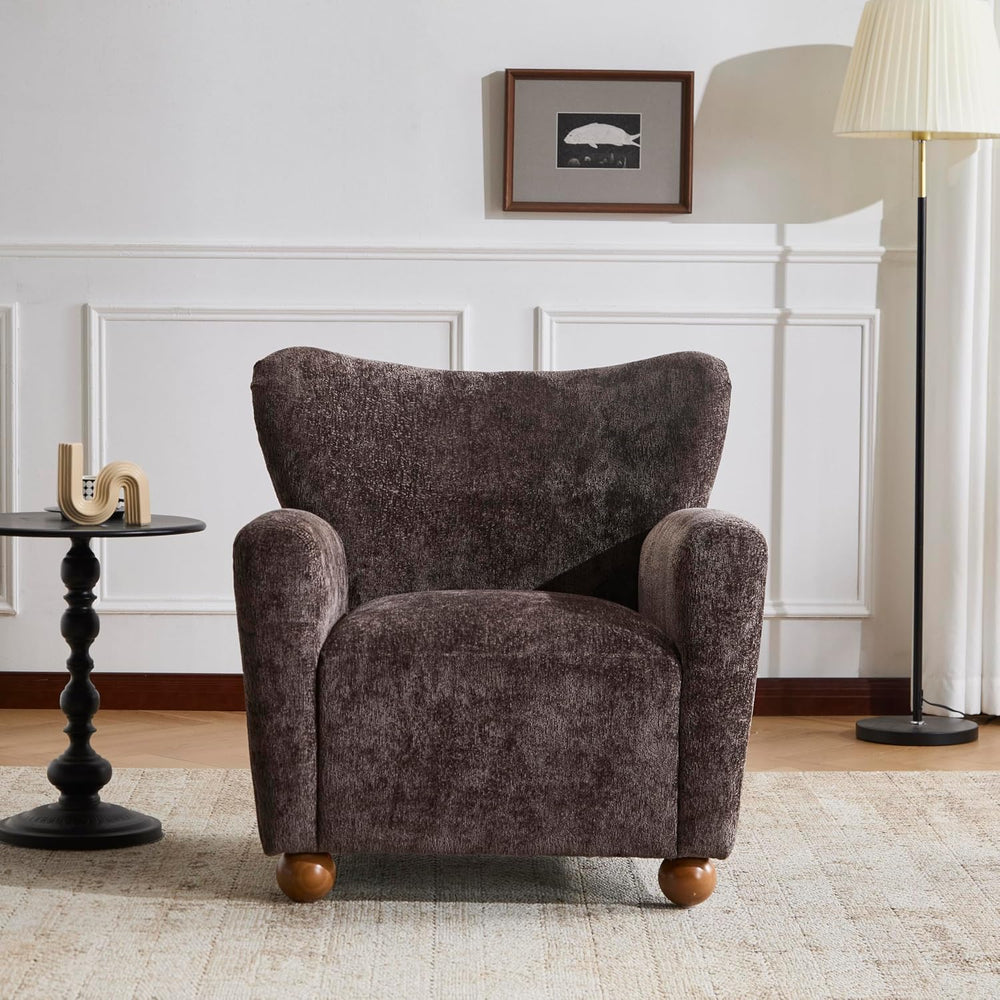 Christopher Knight Home Lindy Wingback Accent Chair, Upholstered Armchair wit...