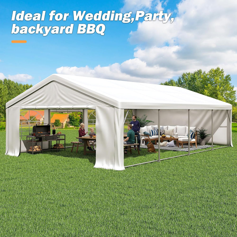 20' x 29.5' Heavy Duty Party Tent, Outdoor Large Wedding Tent with Re...