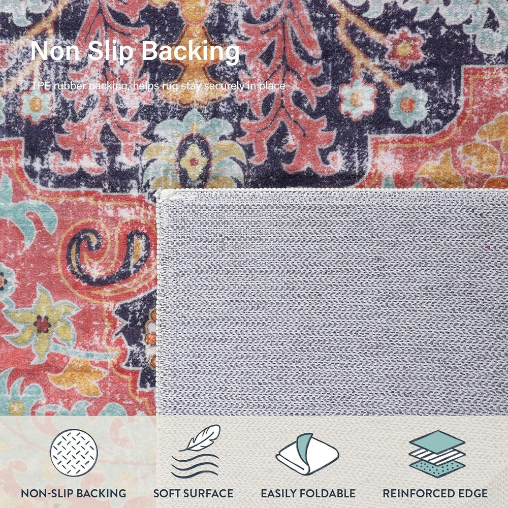 Lahome Reine 6x9 Area Rugs Machine Washable Area Rugs for Living Room, Non Sl...