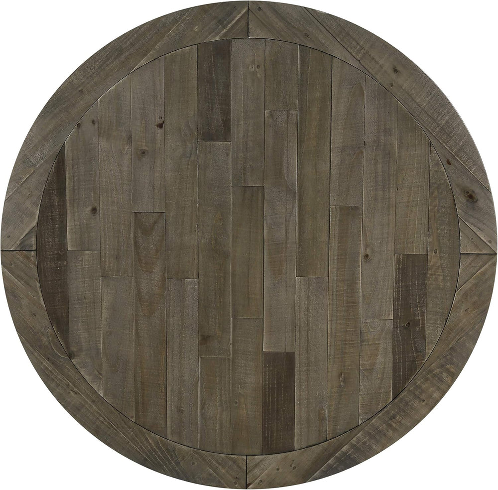 Roundhill Furniture Prato 5-Piece Round Dining Table Set with Cross Back Chai...