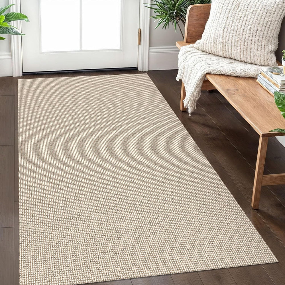 IOHOUZE Washable Area Rug 3x5 Non Slip Rubber Backed Woven Rugs for Entryway ...