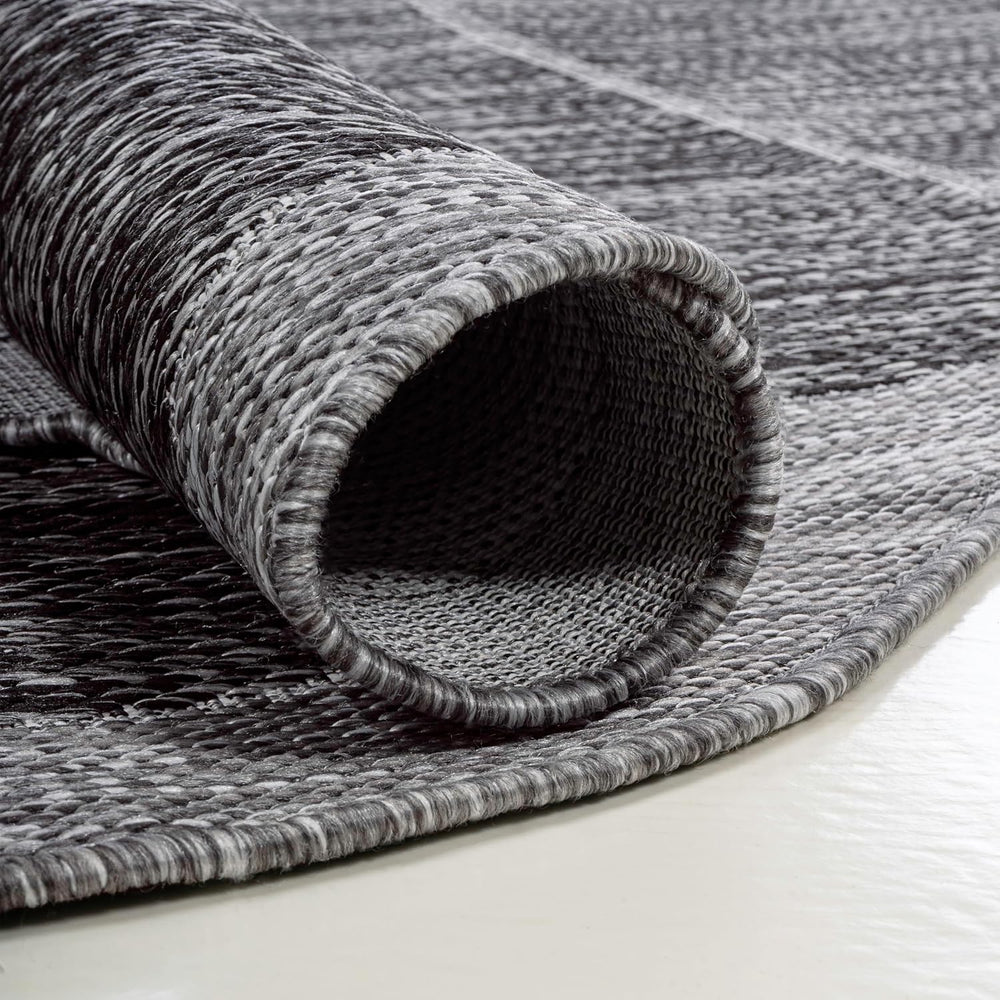JONATHAN Y Rustic Abstract Indoor Outdoor Area Rug 4X6 Dark Gray/Gray, Jasper...