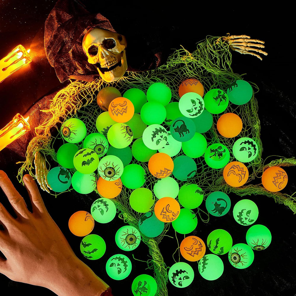 JOYIN 72 PCS Halloween Bouncy Balls, Glow in The Dark Bouncing Balls Eyeballs...