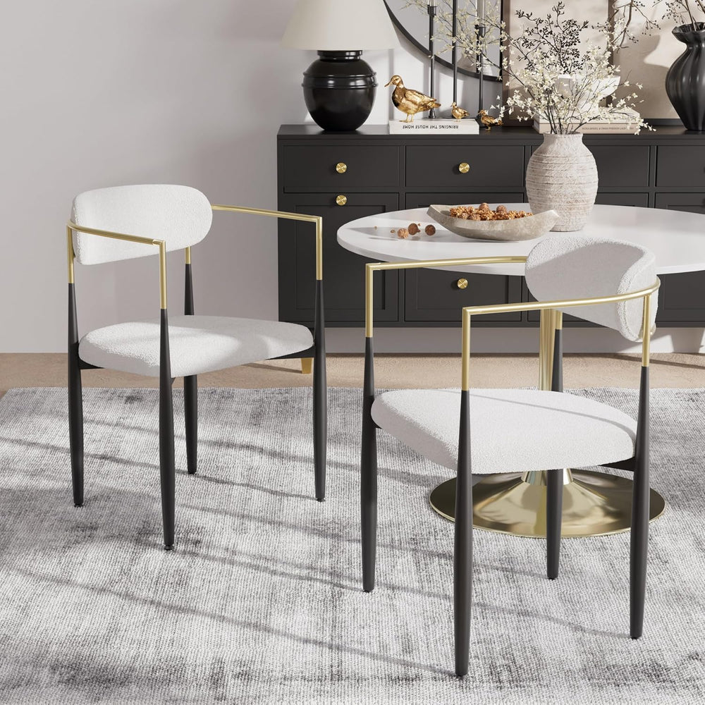 Baysitone Dining Chairs Set of 2 Mid-Century Modern Upholstered Boucle Dining...