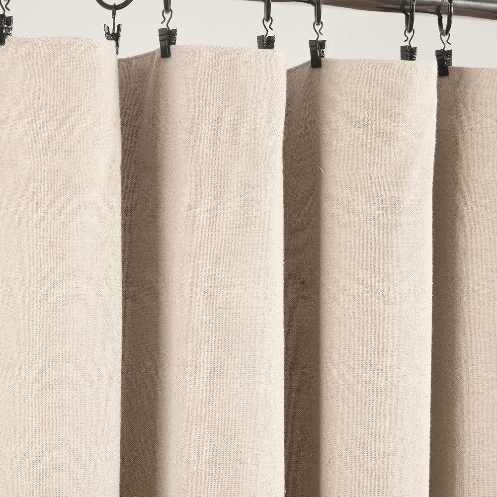 Lush Decor Linen Button Window Curtain Panel, Single, 40" W x 84" L...