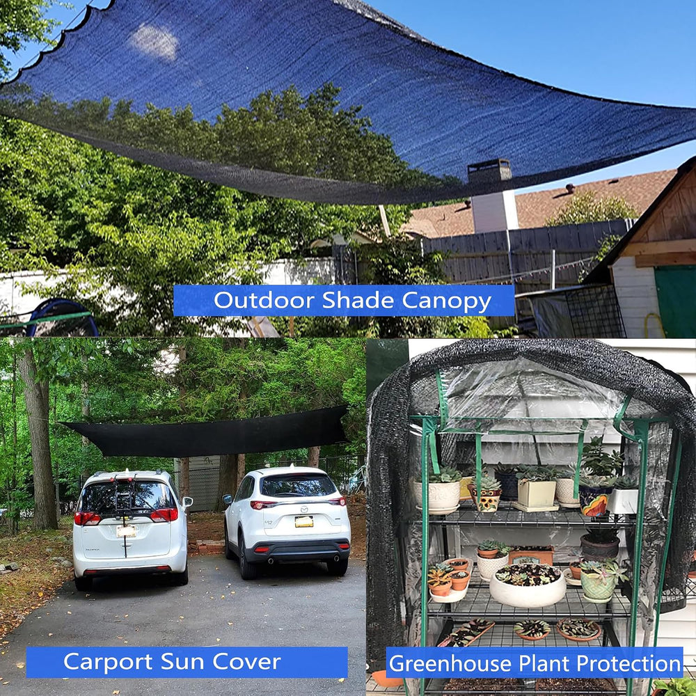 60% Shade Cloth Roll 8ft x 100ft - HDPE Sun Shade Fabric Roll, UV Block Cutta...