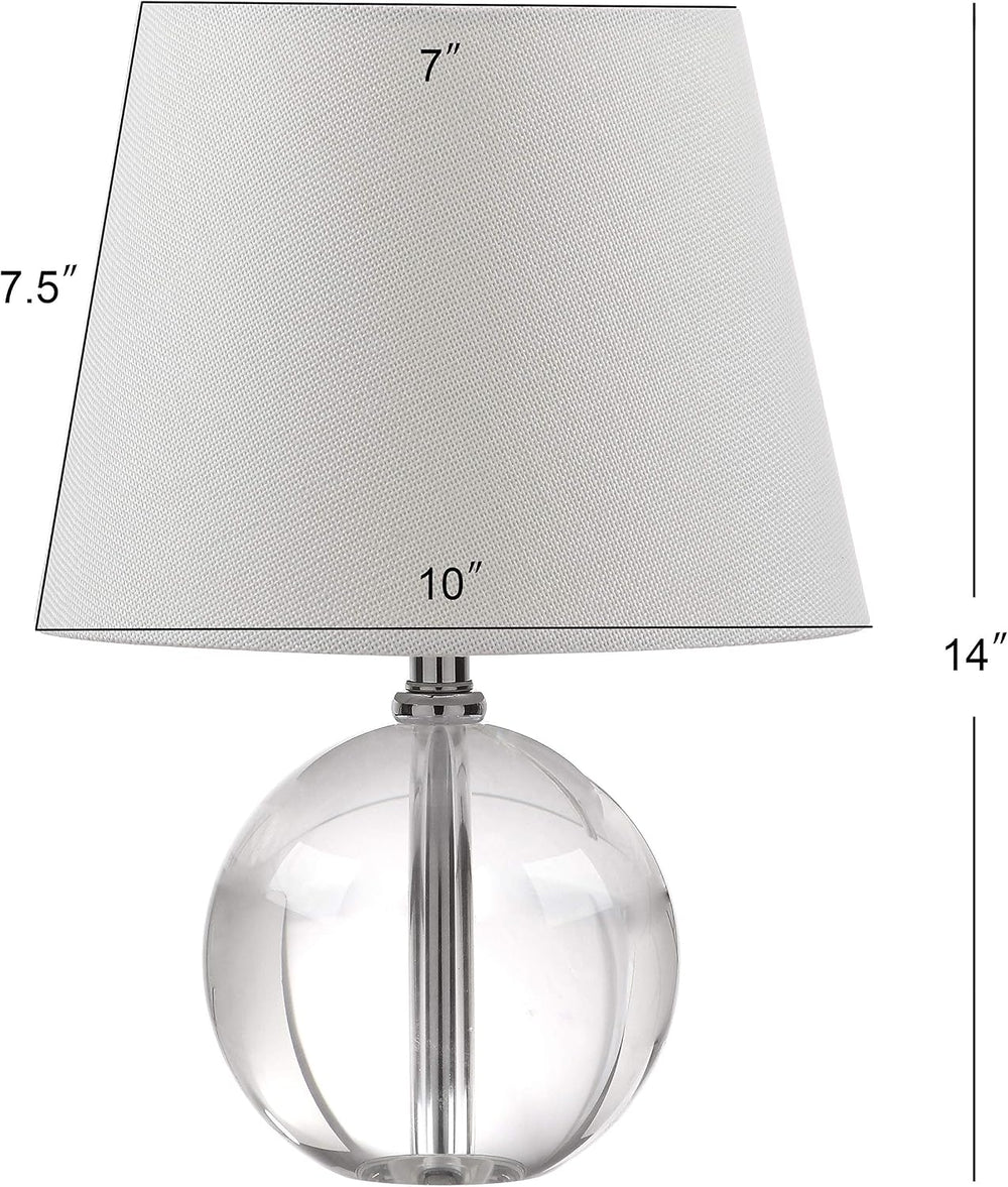 SAFAVIEH Lighting Collection Mable Modern Glam Clear Crystal 14-inch Bedroom ...
