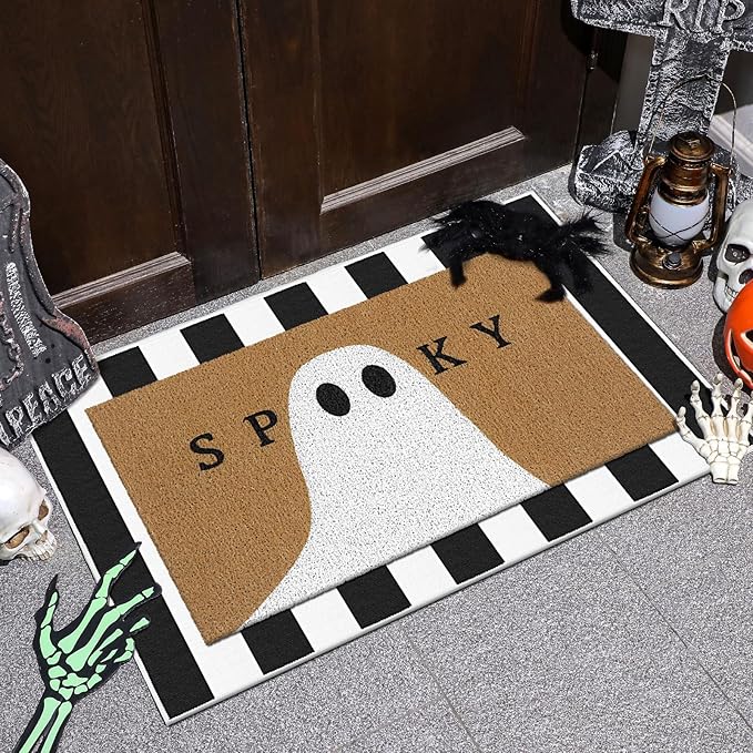 Tinideya 2 Pcs Door Mat Welcome Non Slip Coir Mats Floor Layering Doormats Se...