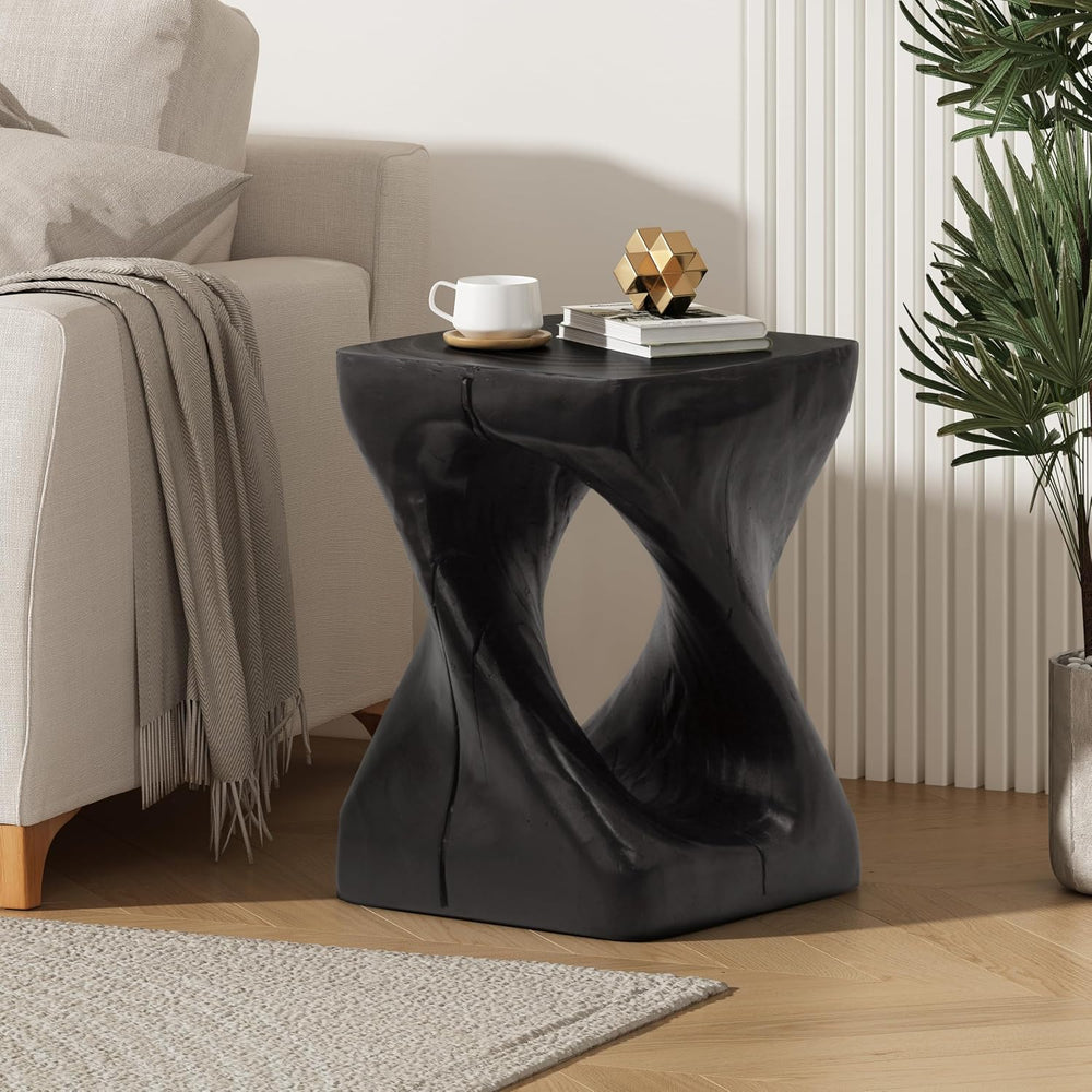 Christopher Knight Home Outdoor Side Table,Twist Shape End Table,Decorative A...