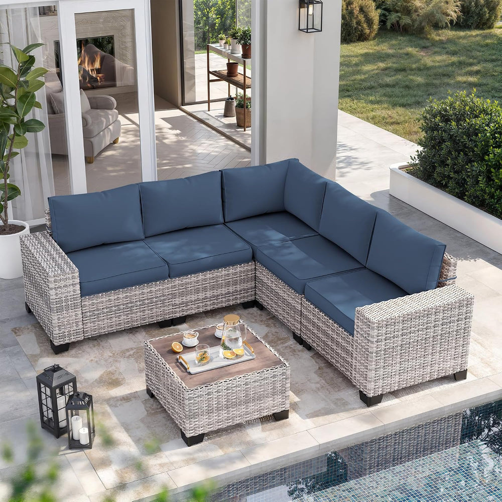 Outdoor Patio Furniture Set PE Wicker Rattan Outdoor Sectional Sofa