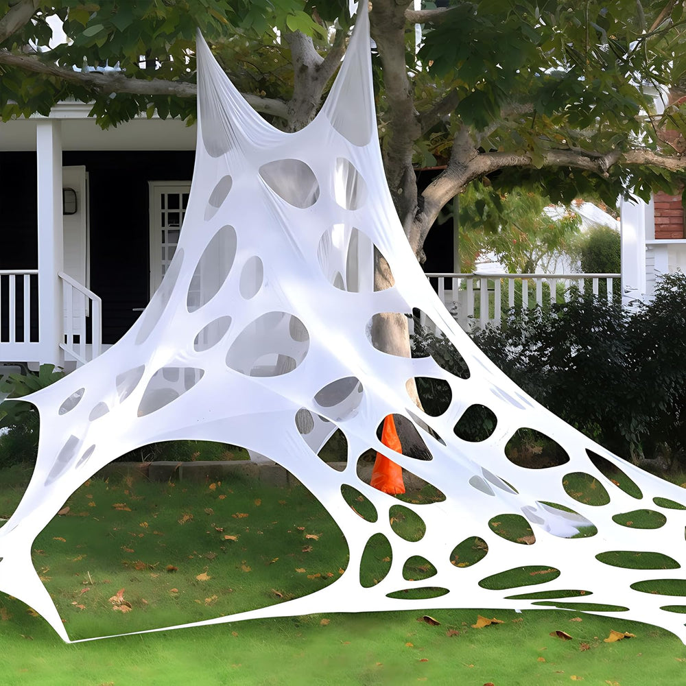 JOYIN 1000sqft Halloween Spider Web Outdoor Decoration, Giant Spider Cobwebs ...