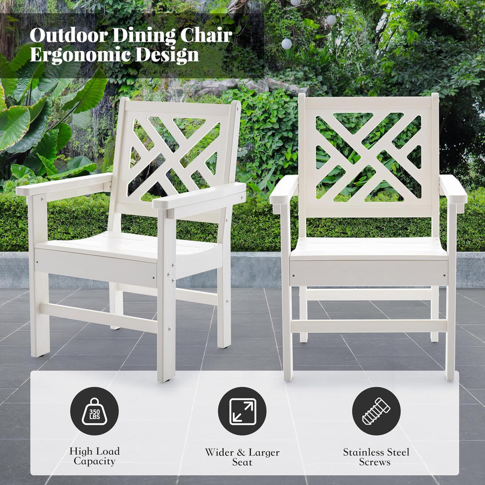 HDPE Dining Table Set for 8,10-Piece Outdoor Table and Chairs Include 8 Dinin...