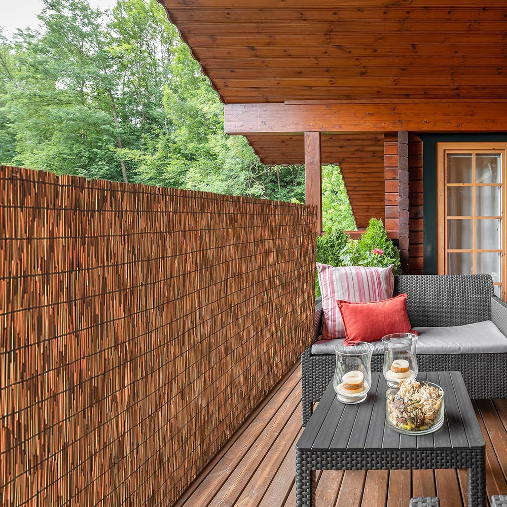 Brown 4FT X16.4FT Reed Fencing Roll Bamboo Privacy Fence Screen