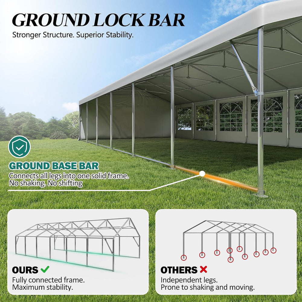GARTOO 20' x 40' Heavy Duty Party Tent for Event